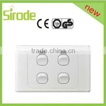 Australia Style Electric 4 Gang 1 Way Wall Switch