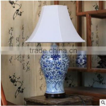 Chinese ceramic blue and white vase handmade ceramic table lamps