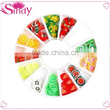 colorful fimo fruit slice nail wheel