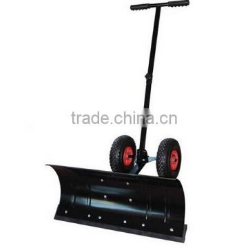 Snow Shovel/Pusher Combo with Wear Strip and wheel