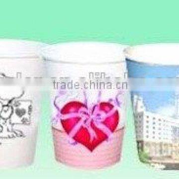 12oz disposable single wall coffee paper cups with lid