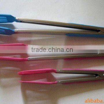 stainless steel handle with silica cake tongs