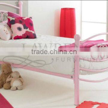 Pink single 3'0''metal bed frame