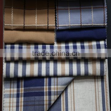 Different colored supply cotton yarn dyed window curtains from China