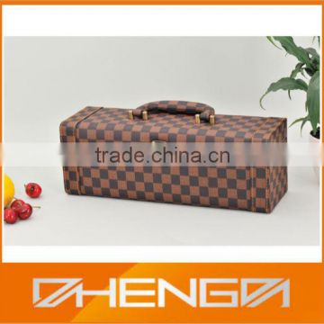Best Sell factory customized leather packaging box wine (ZDS-F403)