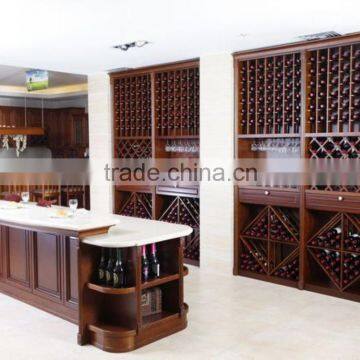 2015 High end wooden wine cellar,wine display,decoration for wine shop