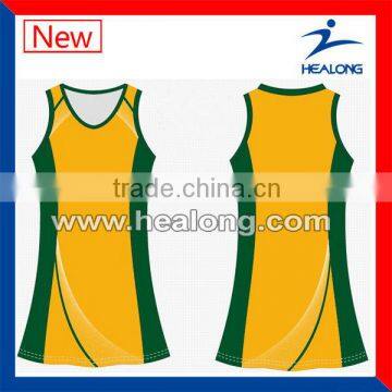 cheap dye high quality custom netball jersey