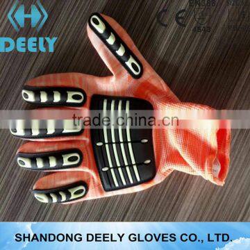 good quality DEELY 3/5 level anti-cut resistant gloves with HPPE liner and TPR material