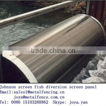 Continuous slot vee wire screen fish diversion screen panel