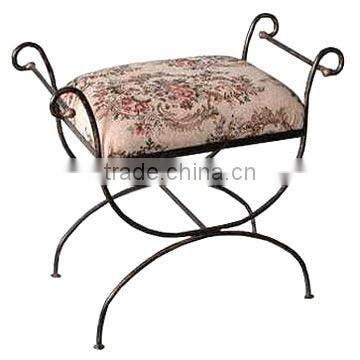 decorative steel frame footstool