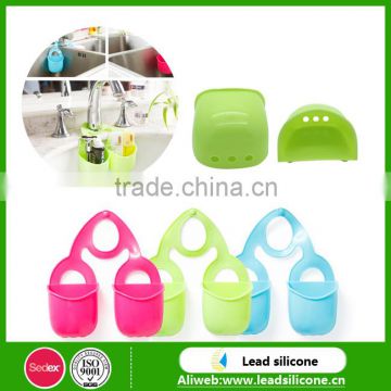 Creative Saving-space Silicone Double Groove Wall Hang Bags