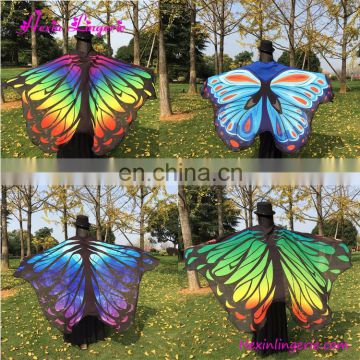 Latest Design Butterfly Wings Fairy Printed Chiffon Shawl Scarf