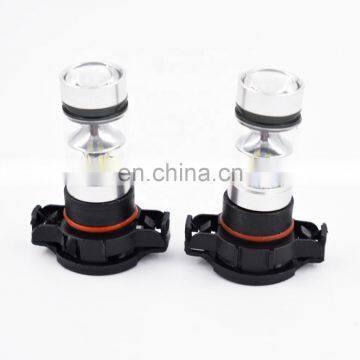 2x 5202 H16 PS24W High Power 100W 6000K Super White LED Fog DRL Lights Bulb