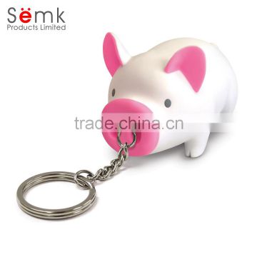 Popular promotional gifts plastic soft PVC piggy shaped key chain