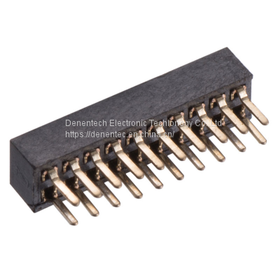 Denentech 1.27mm Pitch H3.40mm Doul Row Straight DIP Pins Custom Type Female Header Connector