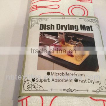 Eco-friendly kitchen dish drying mat