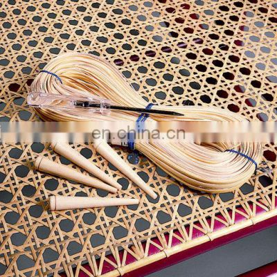 Raw Wicker Material Outdoor Rattan Cane Webbing Roll Top Quality Low Price standard size open for making furniture