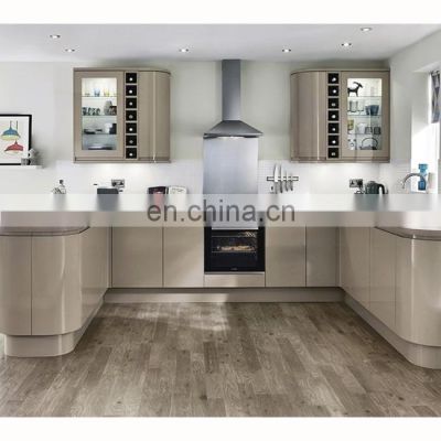 modern waterproof lacquer kitchen cabinet doors cheap gloss kitchen units cabinet builder