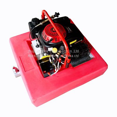 Remote floating fire wtaer pump with China engine Pompa Apung floto bomba fire pump