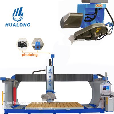 Hualong Hknc-825 cnc Stone Cutting Machine for Sale 5 Axis  CNC Marble Granite Stone Slab Cutting Sawing