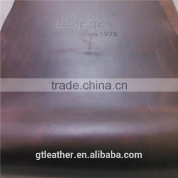 Cow pull up bag leather for leather bag