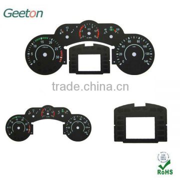 Custom Screen Printing Automotive Speedmeter Faceplate Supplier
