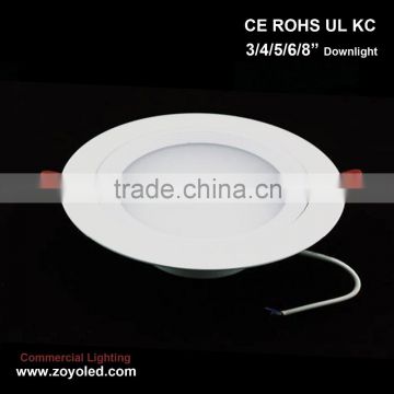 CE RoHS approved 6W 12W 24W dimmable led downlight led with 3 years warranty