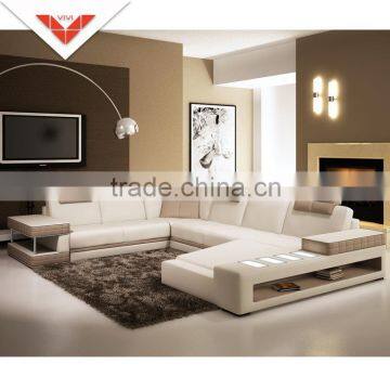 VIVI FURNITURE R62 big sectional leather sofa