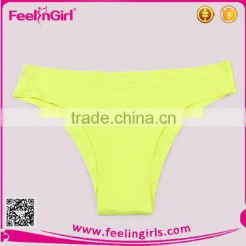 Yellow Low Leg Panty Sex Women Funny Underwear