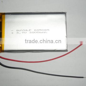 605085 Li polymer battery 3000mah