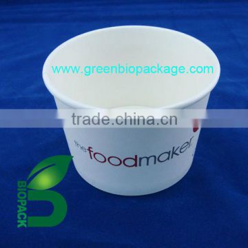 Disposable pla coated paper bowl