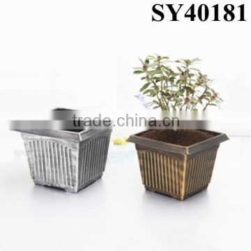 Indoor pots for sale small square painted plastic pot