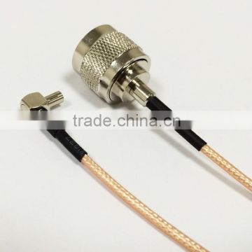 Wholesale new N male-Ts9 male right angle Pigtail Cable RG316 50-1.5 silver 20cm