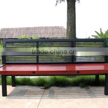 Metal and hardwood bench wooden bench park furniture