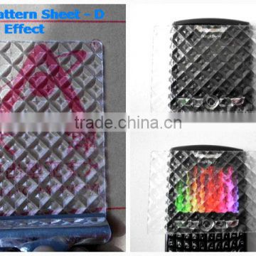 Clear Square Lattice PS Pattern Sheet for Bathroom Window