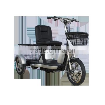three wheels adult electric tricycle with back basket