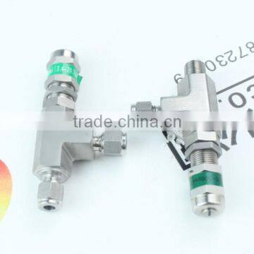 Instrument high pressure relief valve