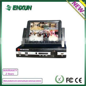 H.264 Enxun 7 Inch Digital LCD Stand Alone DVR 3G Wifi 4CH Network P2P CCTV DVR