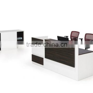 new wooden reception counter table