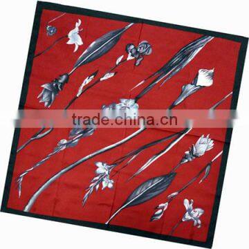 Stock 90*90cm Twill Silk Scarves(DX1015-3)