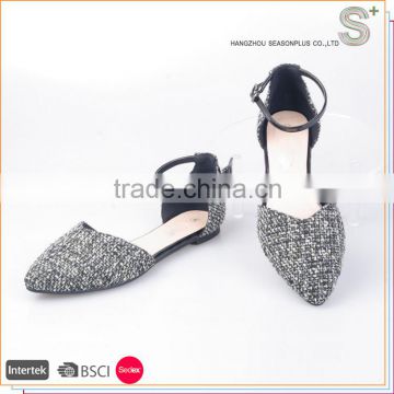 New fashion design PU flat slip on shoes for women