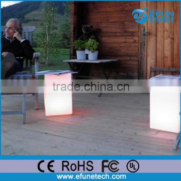 wifi control battery rechargable rgb color led light outdoor cube, illuminated led mood light cube