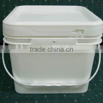 food grade18 L PP Plastic square pail with sealed lid
