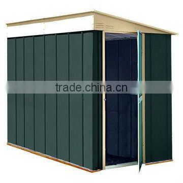 metal garden shed for tools in garden
