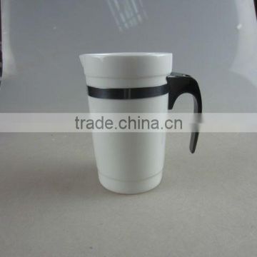 porcelain milk pot with plastic handle