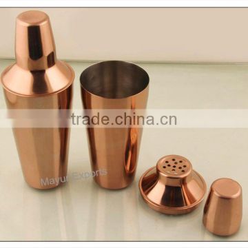 Stainless Steel Cocktail Shaker with copper finish