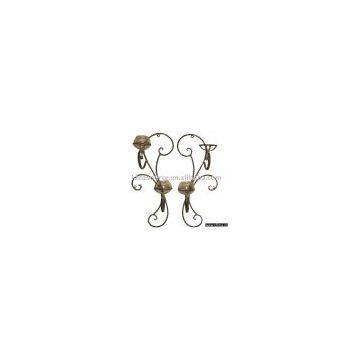 metal wire candle holder, set 2