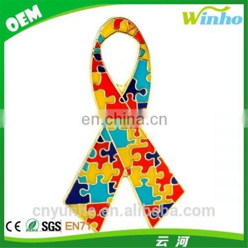 Winho Awareness Ribbon Puzzle Lapel Hat Pins