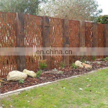 Rust Laser Cut Garden Decorative Privacy Screens in Corten Steel