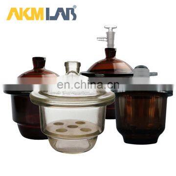 AKMLAB Amber Neutral Glass Vacuum Desiccator For Lab
